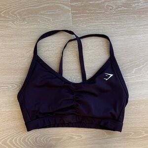 Gymshark Black Sports Bra with Logo